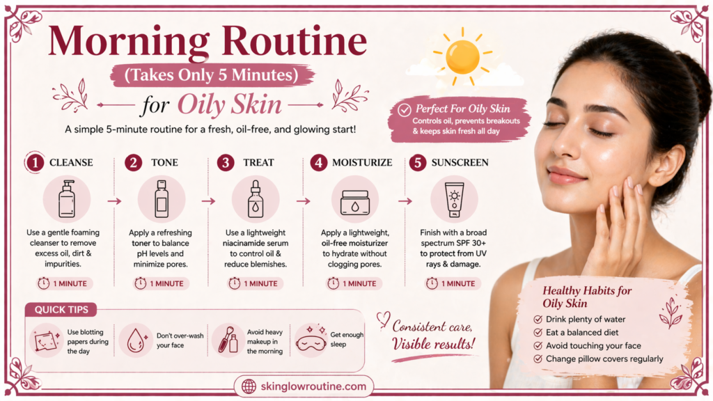 Morning skin care routine for oily skin