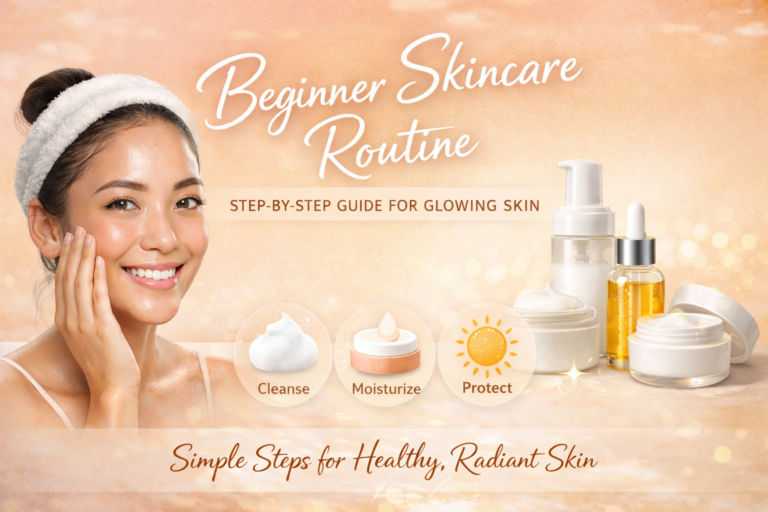 Beginner Skincare Routine (Step-by-Step): Simple Steps for Healthy, Glowing Skin