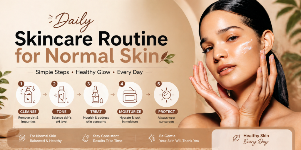 Normal skin steps Daily Skincare Routine for Normal Skin