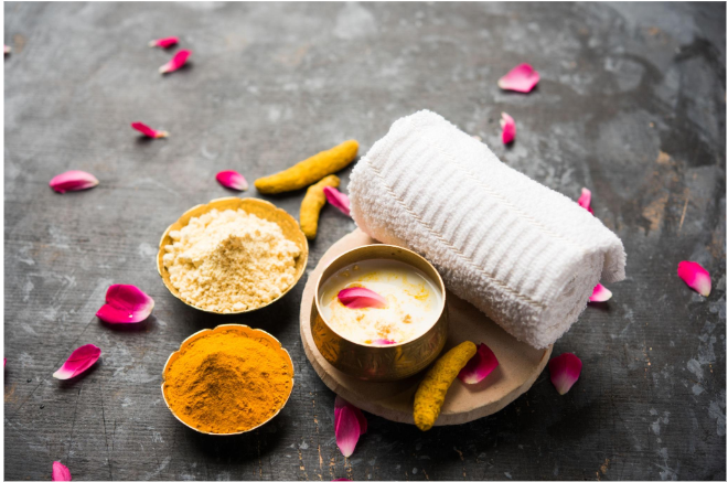 Besan (Gram Flour) + Turmeric Face Pack