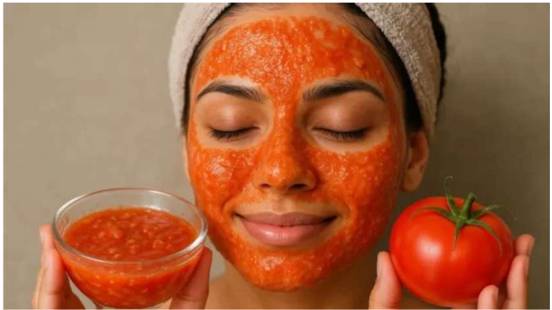 Tomato Pulp face mask