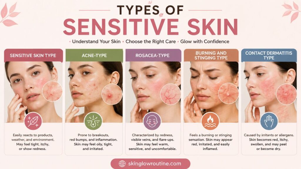 Types of sensitive skin?
