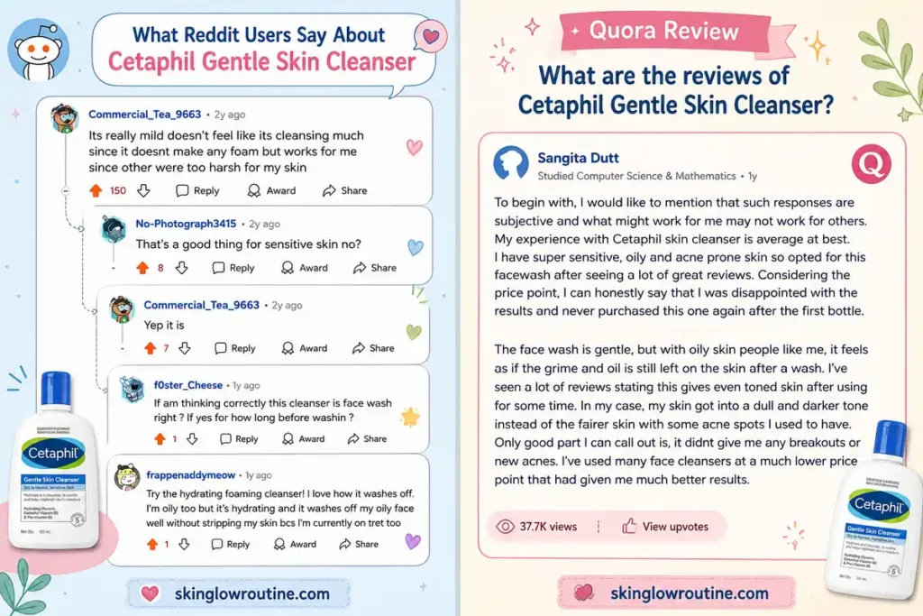 Cetaphil gentle skin cleanser vs oily skin cleanser review.